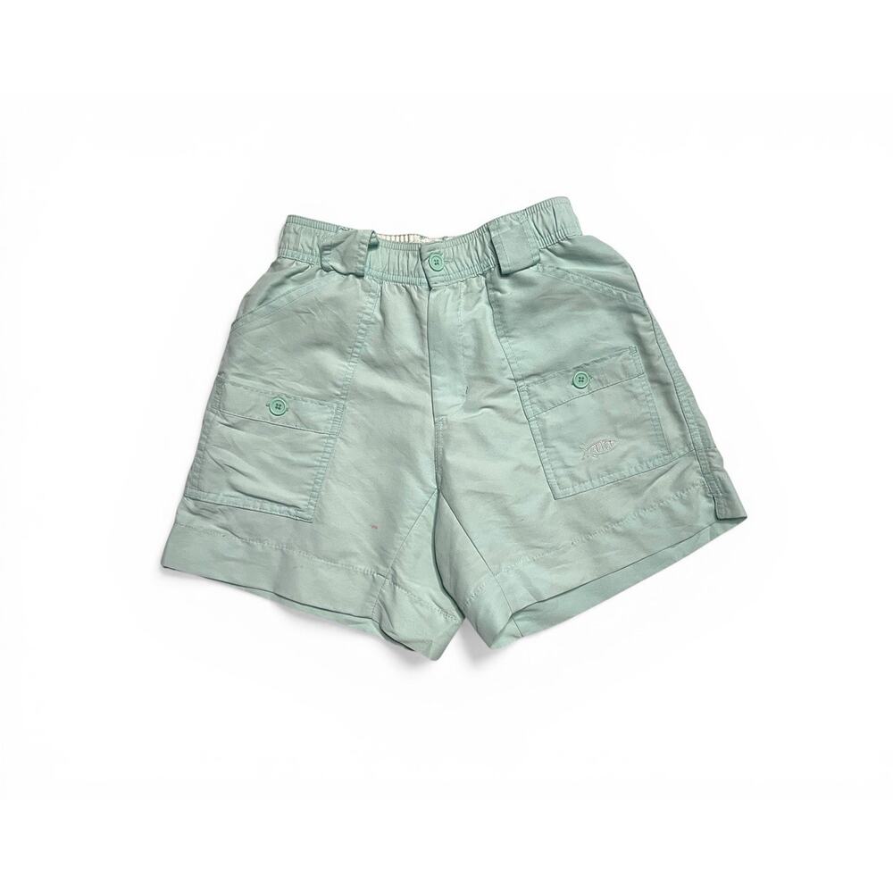 Aftco Men's Nylon Fishing Cargo Shorts Size 26 Light Blue